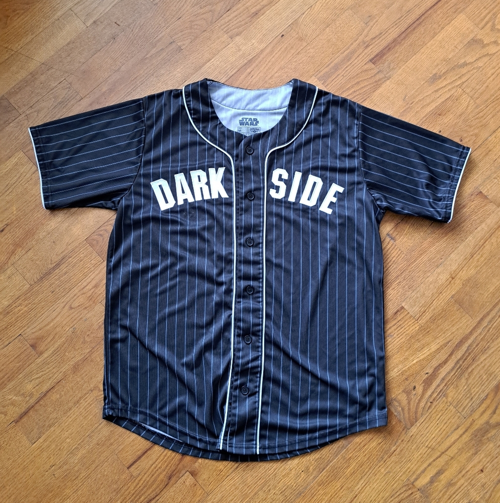 Star Wars Men's Black Pinstripe Jersey Sz M